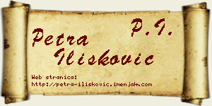 Petra Ilišković vizit kartica